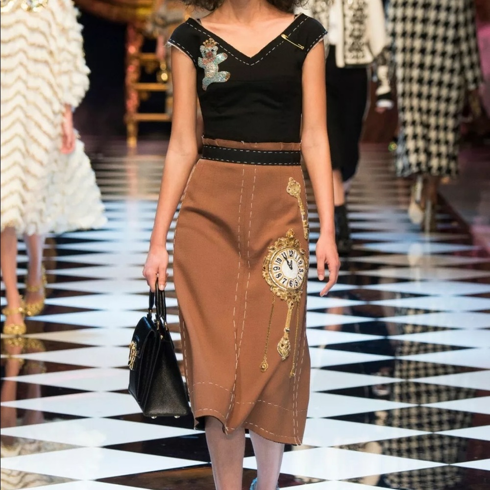 Who’s The Most Beautiful!!! Dolce & Gabbana 'Wonderland' Wool Midi Dress